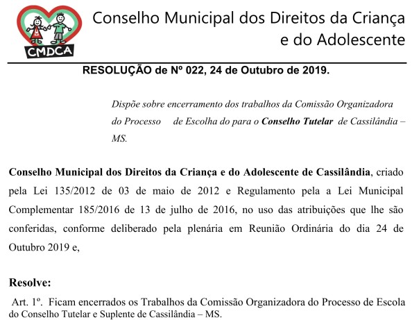 Comissão organizadora da eleição do Conselho Tutelar encerra os trabalhos 