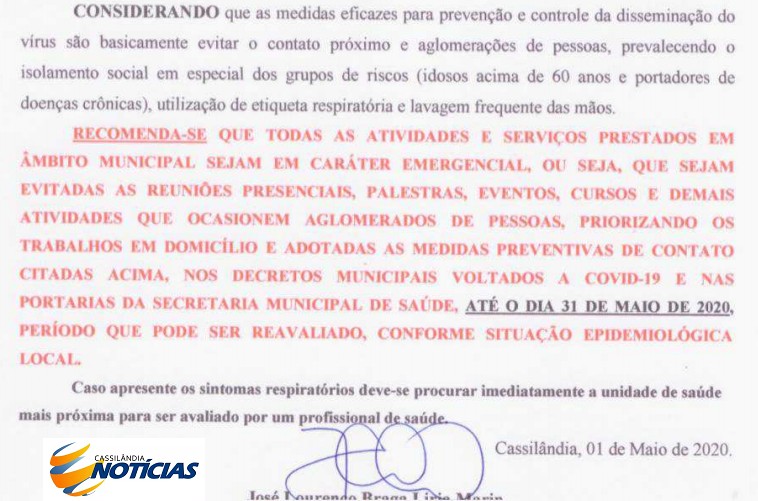 Secretaria Municipal de Saúde emite mais um alerta sobre a Covid-19