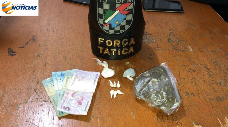 Fotogaleria: PM prende homem de 22 anos por tráfico de drogas em Paranaíba