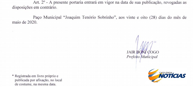 Prefeitura de Cassilândia cede servidor para a Prefeitura de Paranaíba