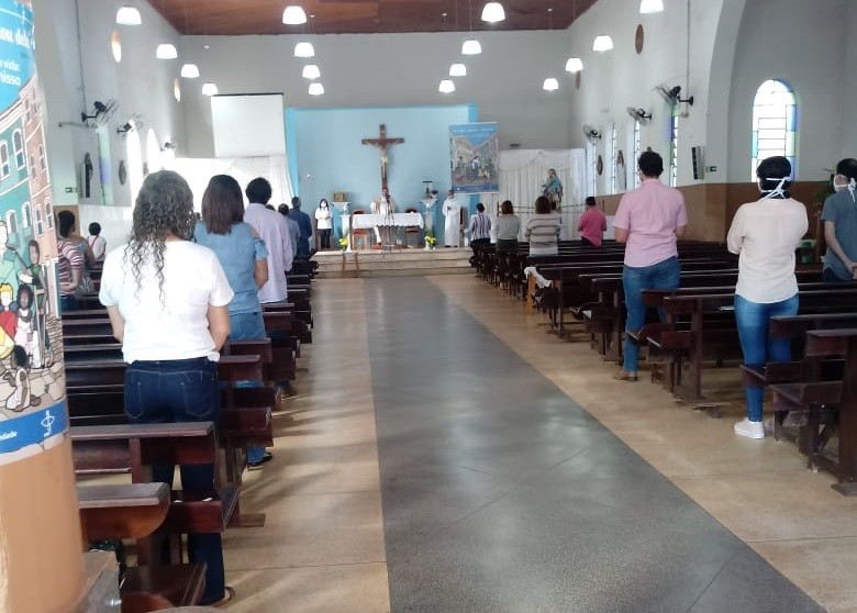 Foto: Igreja realizou no último domingo, a 1ª Missa após o início da Pandemia