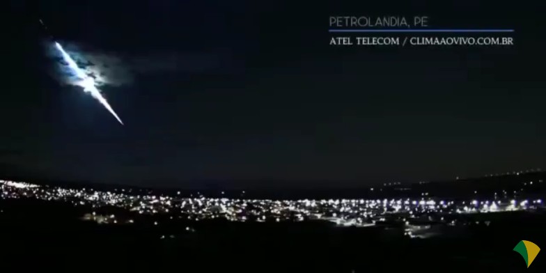 Vídeo: meteorito é filmado por sete câmeras no Nordeste