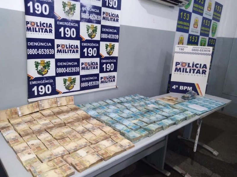 PM prende suspeitos de aplicar golpe e apreende R$ 1 milhão em Várzea Grande