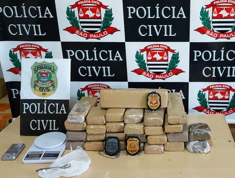 Drogas apreendidas durante operação em Votuporanga - Foto: Polícia Civil/Divulgação