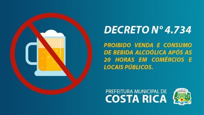 Novo decreto restringe consumo de bebida alcoólica até as 20 hs em Costa Rica