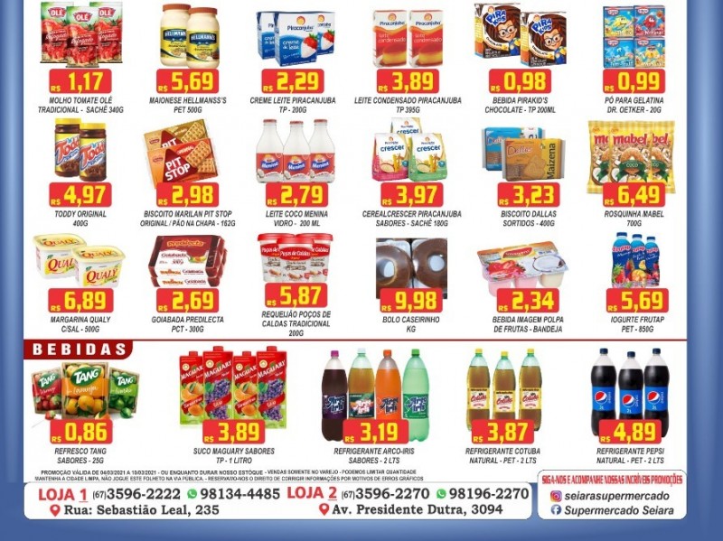 Seiara Supermercado Econômico e as novas ofertas da semana; confira o folheto