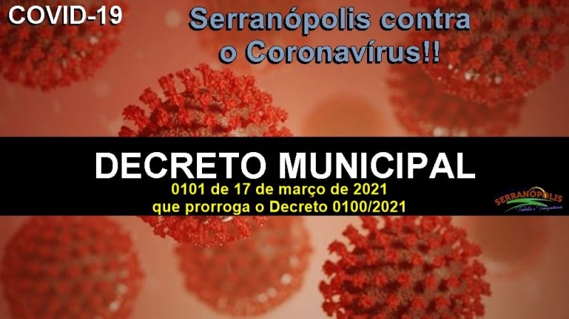 Covid-19: Serranópolis também prorroga decreto com restrição de funcionamento