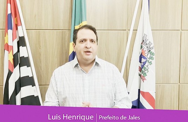 O prefeito Luis Henrique: números em Jales causam pânico. Foto: Jornal A Tribuna de Jales