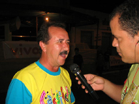 Na foto, José Donizete com Pamplona da Rádio PatriarcaGenivaldo Nogueira