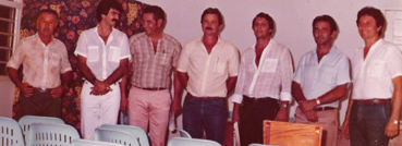 Uma das diretorias do Sindicato: Laucidio, Eltes, Toizinho, Fausto, Élio, Sebastião Machado e Roziroarquivo do Sindicato Rural