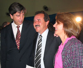 Donizete e esposa, recebem o amigo, Dagoberto Nogueira, deputado e secretário de GovernoGenivaldo Nogueira