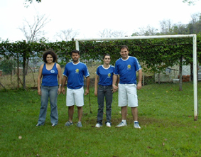 Os "atletas" Silvia Alquimim, Ademir Cruvinel, Kelly e Ferreirinha