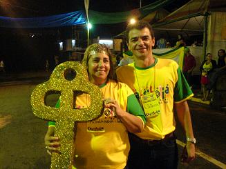 A coordenadora do CassiFolia, Nivalda, e o Secretário de Turismo, Bituca.Guilherme Girotto