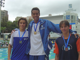 Cândido Jr. quando recorde dos 50 metros livres, em Belo Horizonte, na categoria juvenil IIarquivo