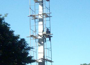 Reforma do obelisco, que fica na Praça.Bruna Girotto