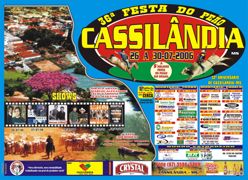 O cartaz oficial da Festa do Peão de CassilândiaDivulgação