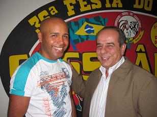O cantor Rick e o presidente do TCE/MS José Ancelmo.Genivaldo Nogueira