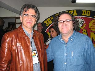 Dr. Eltes de Castro e o apresentador da TVE Regional Zé Du.Genivaldo Nogueira