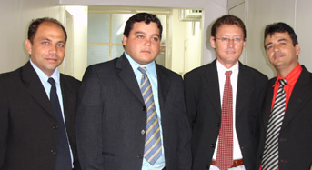 esq/p. direita: Ênio, Silvoney, presidente Baltazar e FlorisvaldoZildo Silva