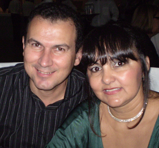 O contador Sérgio Vendrame e a esposa DivinaGenivaldo Nogueira