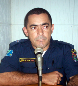 Tenente Sílvio de Oliveira comandante da Polícia Militar