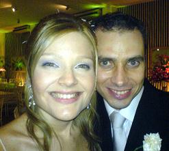 Os recém-casados Renata Nogueira e Rodrigo BragaGuilherme C. Girotto