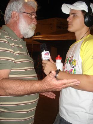 O vereador Ramão Maiorchini concedendo entrevista à Rádio Patriarca.Bruna Girotto