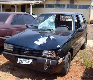 A Poilícia Civil divulga foto do carro de atropelou e matou Felipe Ribas, de outro ângulo.