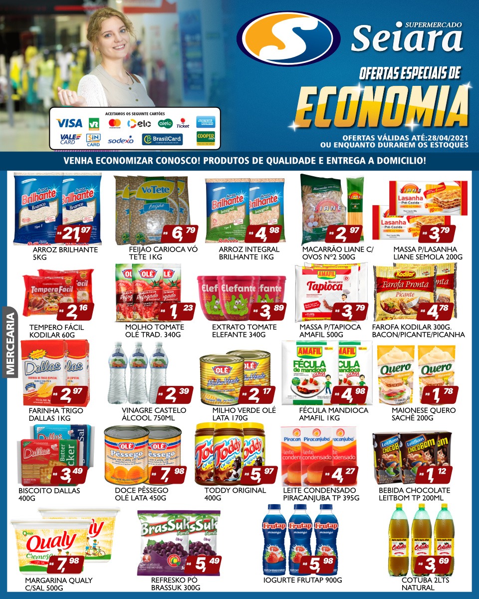 Seiara Supermercado Econ&ocirc;mico e o novo folheto de ofertas; confira