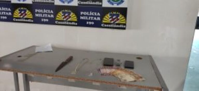 Polícia Militar prende autor de roubo e outro por receptação em Cassilândia