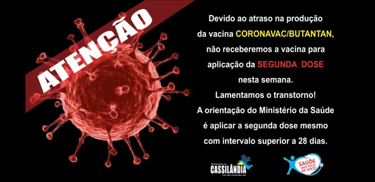 Dose 2 da Coronavac: secretário de Saúde de Cassilândia disse ter recebido péssima notícia
