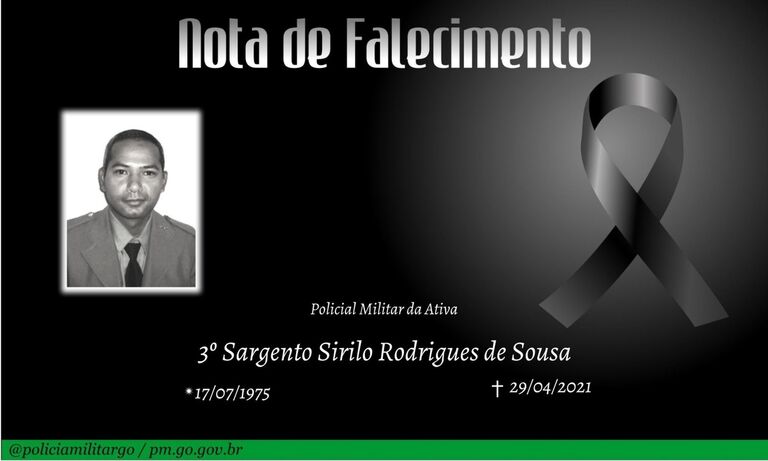 Nota de falecimento: 3º Sargento Sirilo Rodrigues de Sousa
