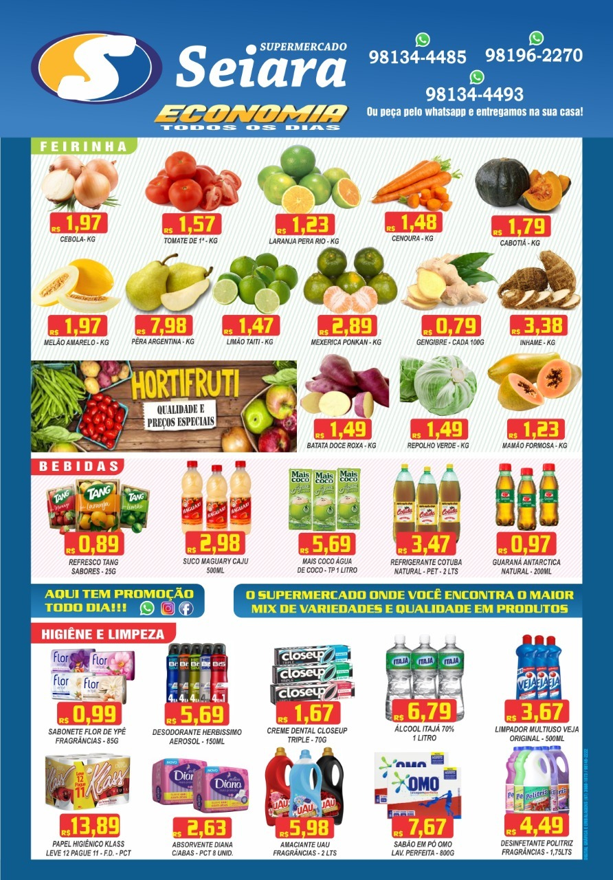 Seiara Supermercado Econ&ocirc;mico: confira o novo folheto semanal de ofertas 