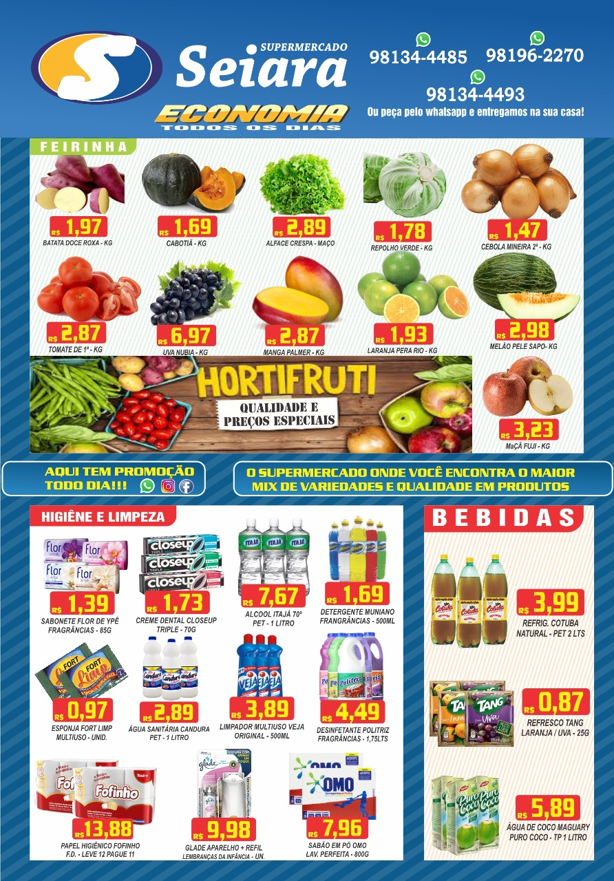 Seiara Supermercado Econ&ocirc;mico: confira as novas ofertas da semana 