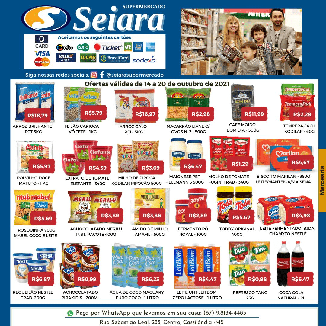 Seiara Supermercado Econômico: confira o novo folheto de ofertas da semana  - Geral - Cassilândia Notícias