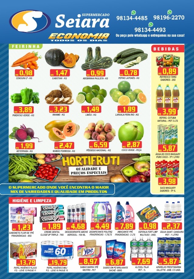 Confira as promo&ccedil;&otilde;es "Vira M&ecirc;s" do Seiara Supermercado Econ&ocirc;mico