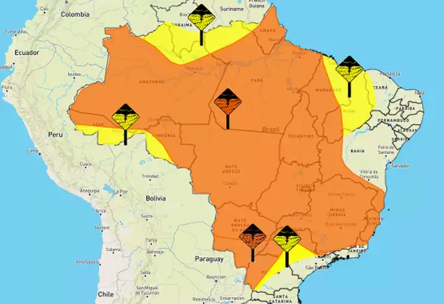 Inmet emite dois alertas de tempestade e chuvas com granizo para MS 