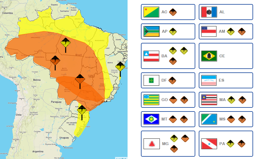 Defesa Civil emite aviso de chuvas intensas para MS e alerta para risco de inundações em Corumbá