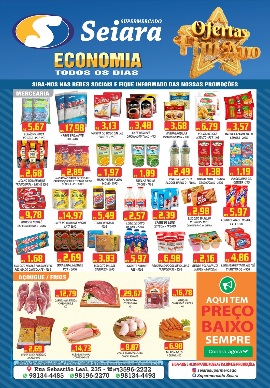 Seiara Supermercado Econ&ocirc;mico: confira as ofertas da semana 
