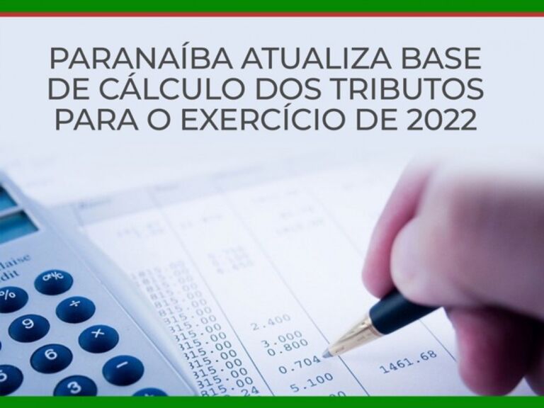 Paranaíba atualiza base de cálculo dos tributos para o exercício de 2022