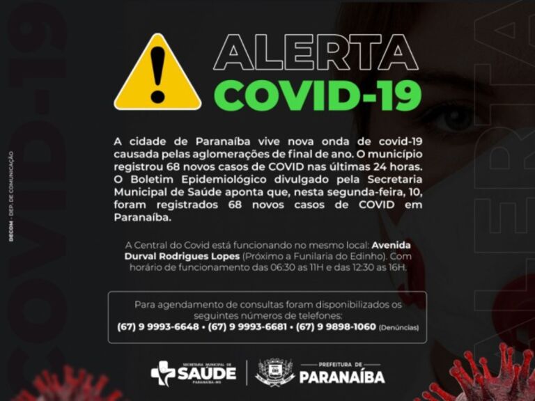 Nova onda gera aumento nos casos de Covid-19 do município de Paranaíba