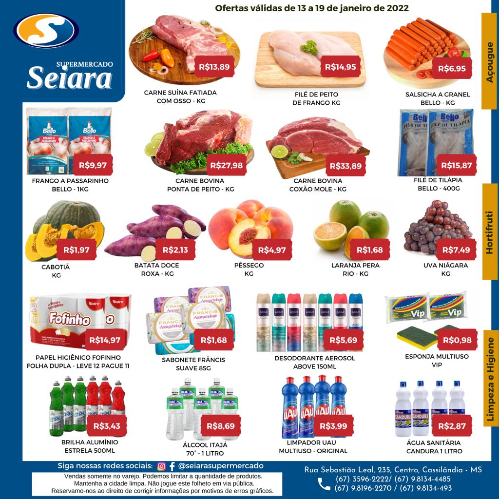 Cassil&acirc;ndia: confira o novo folheto de ofertas do Seiara Supermecado