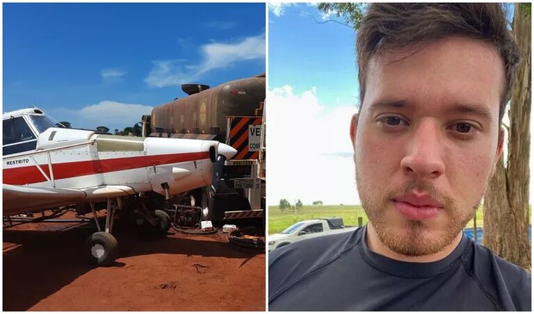 Jovem morre após ser atingido por avião agrícola pilotado pelo pai  