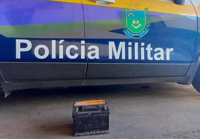 Pol&iacute;cia Militar prende indiv&iacute;duo de 18 anos por furtar bateria em Cassil&acirc;ndia