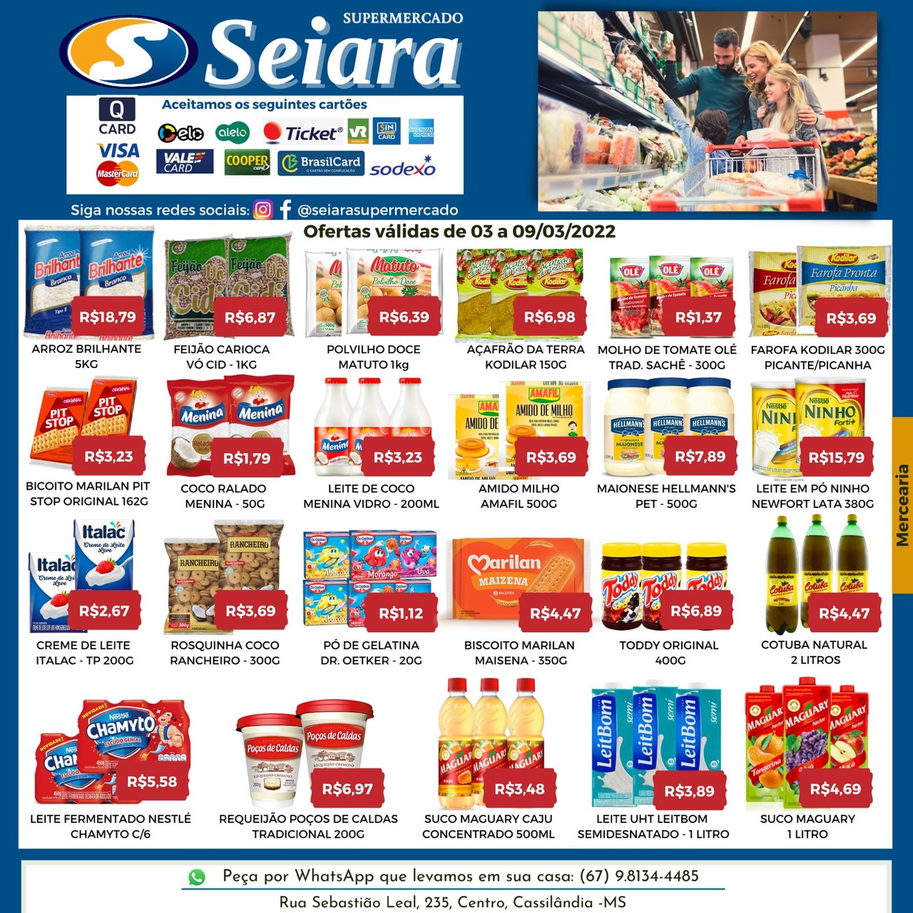 Seiara Supermercado Econ&ocirc;mico: novo folheto de ofertas no ar