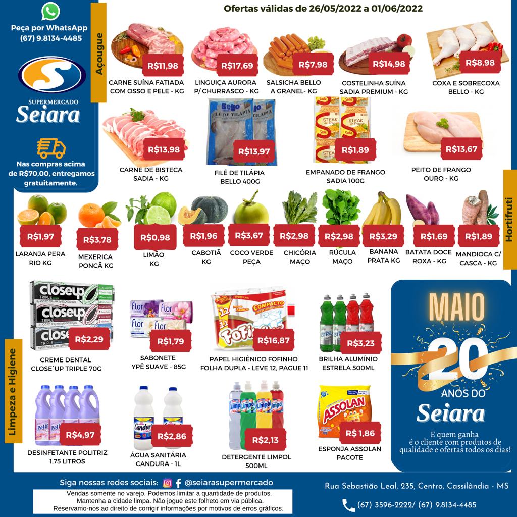 M&ecirc;s de anivers&aacute;rio Seiara Supermercado Econ&ocirc;mico: veja novo folheto de ofertas da semana
