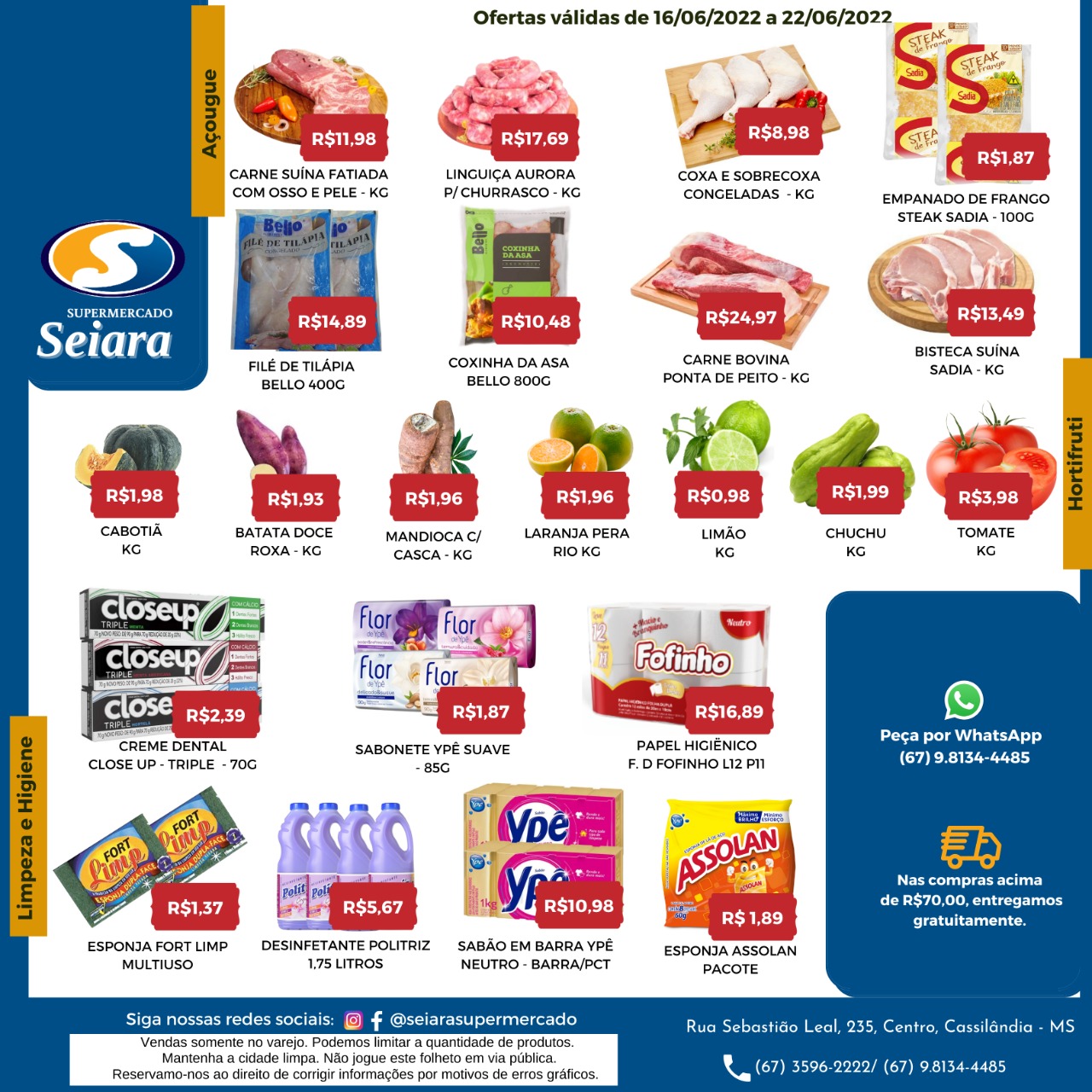 Seiara Supermercado Econ&ocirc;mico: novo folheto de ofertas da semana