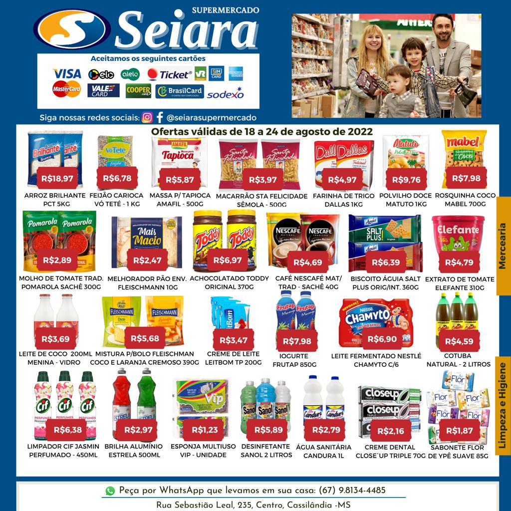 Seiara Supermercado Econ&ocirc;mico: novo folheto de ofertas da semana