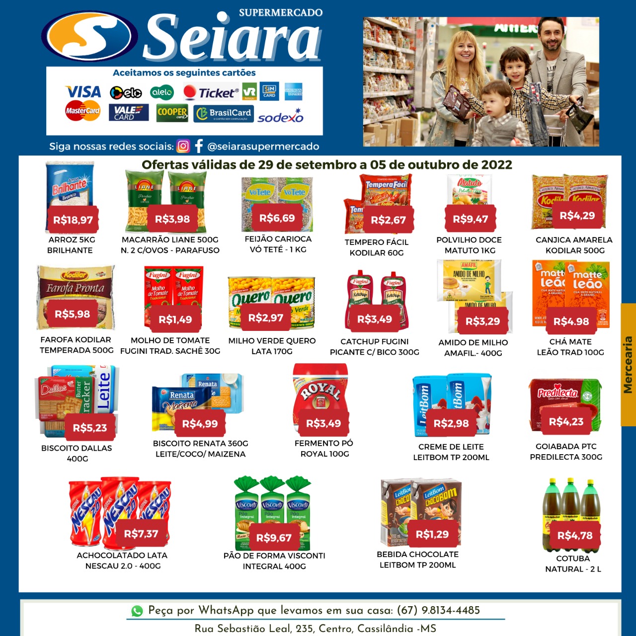 Seiara Supermercado Econ&ocirc;mico: novo folheto de ofertas da semana