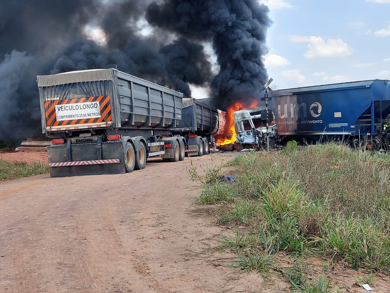 Cassil&acirc;ndia: acidente entre Bitrem e Trem na estrada da Sete Placas 